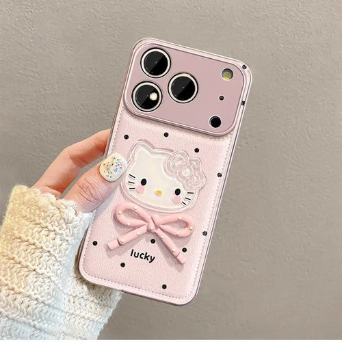 Bodian Hello Kitty phone case suitable for iPhone 17 Promax Apple 16 Pro new 15 silicone case 14/13 Pro all inclusive