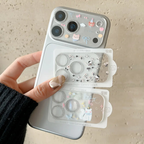 Cartoon HD Glass Camera Lens Protector For iPhone 17 Pro Max 17 Pro Cute Sanrio Hello Kitty Lens Screen Protectors Film